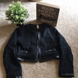 Little girl Fashion jacket Black and gray Size 7/8